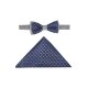 Atelier-Torino MIX&MATCH Herren Schleife Einstecktuch Blau gepunktet
