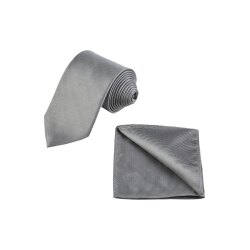 Wilvorst CLASSICs Herren Krawatte Einstecktuch Grau