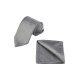 Wilvorst CLASSICs Herren Krawatte Einstecktuch Grau