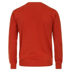 REDMOND Casual Herren Pullover Langarm V-Neck Comfort Terra