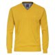 REDMOND Casual Herren Pullover Langarm V-Neck Comfort Gelb