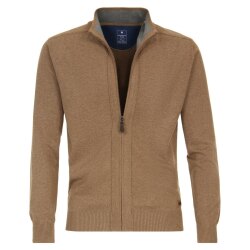 REDMOND Casual Herren Strickjacke Stehkragen Zipper...