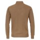 REDMOND Casual Herren Strickjacke Stehkragen Zipper Regular-Fit Camel