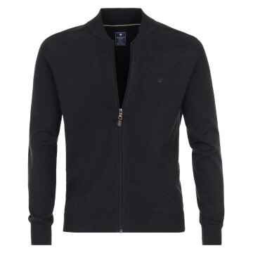 REDMOND Casual Herren Strickjacke College Zipper Comfort Marine