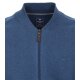REDMOND Casual Herren Strickjacke College Zipper Comfort Blau