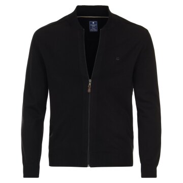 REDMOND Casual Herren Strickjacke College Zipper Comfort Schwarz