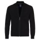 REDMOND Casual Herren Strickjacke College Zipper Comfort Schwarz