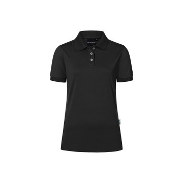 Karlowsky PASSION Workwear Damen Poloshirt MODERN-FLAIR Kurzarm Polokragen Modern Fit Polyester/Baumwollmix OEKO-TEX® nachhaltig Schwarz