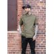 KARLOWSKY Herren Kochjacke Denim-Style ROCK-CHEF® Kurzarm Grün