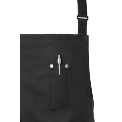KARLOWSKY Latzschürze ROCK-CHEF®-Stage2 Taschen 75x90cm Schwarz
