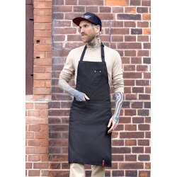 KARLOWSKY Latzschürze ROCK-CHEF®-Stage2 Taschen 75x90cm Schwarz