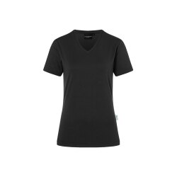 KARLOWSKY Damen T-Shirt CASUAL-FLAIR V-Neck Modern Schwarz