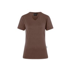 KARLOWSKY Damen T-Shirt CASUAL-FLAIR V-Neck Modern Hellbraun