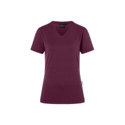 KARLOWSKY Damen T-Shirt CASUAL-FLAIR V-Neck Modern Aubergine