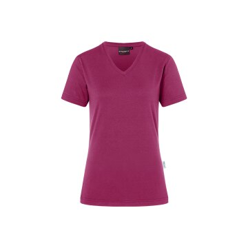 KARLOWSKY Damen T-Shirt CASUAL-FLAIR V-Neck Modern Fuchsia