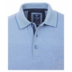 REDMOND Casual Herren Polo-Shirt Kurzarm Regular-Fit Jersey Blau XXL