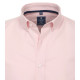 REDMOND Casual Herren Freizeithemd Langarm Button-Down-Kragen Variomanschette Regular Fit Baumwolle Oxford uni Rosa Größe 5XL