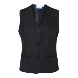 KARLOWSKY Damen Serviceweste BASIC V-Ausschnitt Schwarz 2XL