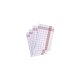 Karlowsky Geschirrtuch 60 x 80 cm mit Aufhänger 10 Stück/Pack Flachs/Leinen/Baumwollmix Rot/Weiß