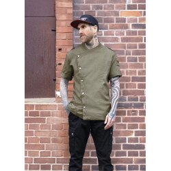 KARLOWSKY Herren Kochjacke Denim-Style ROCK-CHEF® Kurzarm Grün 58