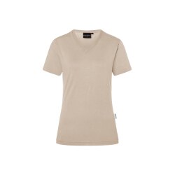 KARLOWSKY Damen T-Shirt CASUAL-FLAIR V-Neck Modern Sand 2XL
