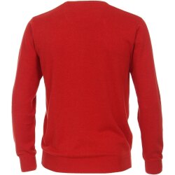 REDMOND Casual Herren Pullover Langarm Rundhals Comfort Rot L