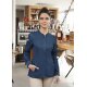 KARLOWSKY Damen Kochjacke GREEN-GENERATION Modern-Fit Stahlblau