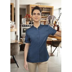 KARLOWSKY Damen Kochjacke GREEN-GENERATION Kurzarm Stahlblau