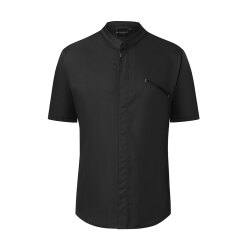 KARLOWSKY Herren Kochjacke Kurzarm Modern-Fit Schwarz