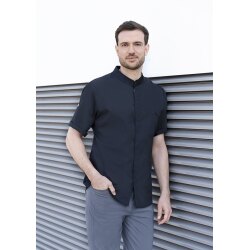 KARLOWSKY Herren Kochjacke Kurzarm Modern-Fit Schwarz