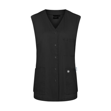 KARLOWSKY Damen Kasack ESSENTIAL Ärmellos V-Neck Schwarz