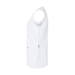 KARLOWSKY Damen Kasack ESSENTIAL Ärmellos V-Neck Modern-Fit Weiß