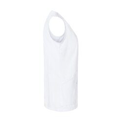 KARLOWSKY Damen Kasack ESSENTIAL Ärmellos V-Neck Modern-Fit Weiß