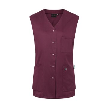 KARLOWSKY Damen Kasack ESSENTIAL Ärmellos V-Neck Aubergine