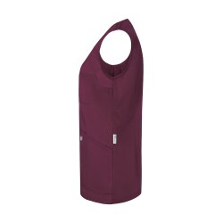 KARLOWSKY Damen Kasack ESSENTIAL Ärmellos V-Neck Aubergine