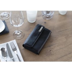 Karlowsky Kellnerbörse (Geldbörse) mit Druckknopf 19 x 11,5 cm Polyester Schwarz