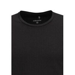 Seidensticker Herren T-Shirt Kurzarm Rundhals Jersey Schwarz