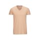 Seidensticker Herren T-Shirt Kurzarm V-Neck Slim Jersey Nude