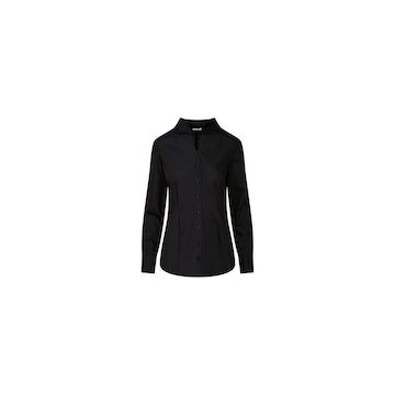 Seidensticker KELCHKRAGENBLUSE Damen Langarm Slim-Fit Schwarz