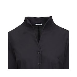 Seidensticker KELCHKRAGENBLUSE Damen Langarm Slim-Fit Schwarz