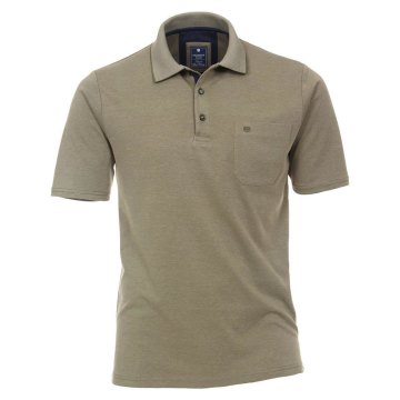 REDMOND Casual Herren Polo-Shirt Kurzarm Regular-Fit Jersey Schilfgrün XXL