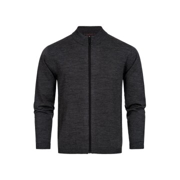 Greiff STRICK Herren Strickjacke Reißverschluss Regular Anthrazit