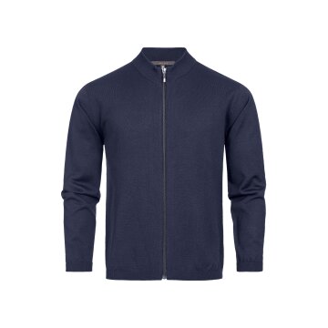 Greiff STRICK Herren Strickjacke Reißverschluss Regular Dunkelblau
