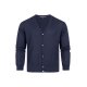 Greiff STRICK Herren Strickjacke Langarm V-Neck Regular Dunkelblau