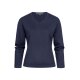 Greiff STRICK Damen Strickpullover Langarm V-Neck Dunkelblau