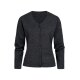 Greiff STRICK Damen Strickjacke V-Neck Knopfleiste Dunkelgrau