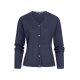 Greiff STRICK Damen Strickjacke V-Neck Knopfleiste Dunkelblau
