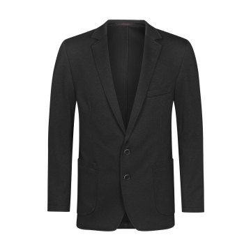 Greiff Corporate Wear CASUAL Herren Jersey-Sakko Reverskragen Regular Fit Polyestermix OEKO TEX® meliert Anthrazit