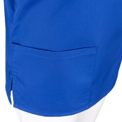 beb MEDIZIN/PFLEGE Damen KASACK Kurz V-Neck Baumwollmix Kornblau