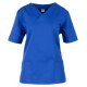 beb MEDIZIN/PFLEGE Damen KASACK Kurz V-Neck Baumwollmix Kornblau